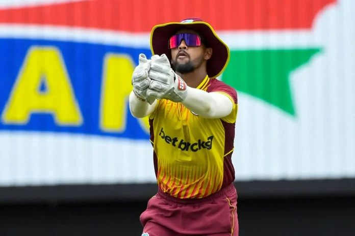 In this file photo from August 2023, Nicholas Pooran of the West Indies takes the catch to dismiss Axar Patel of India during their second Twenty20 International (T20I) match at Guyana National Stadium in Providence, Guyana. (Photo: AFP)