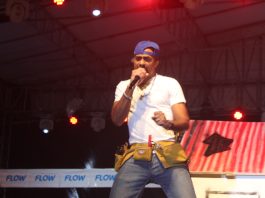 2026 Road March King and Calypso Monarch of Dominica Daddy Chess sing his popular song "Roof Licking at the finals