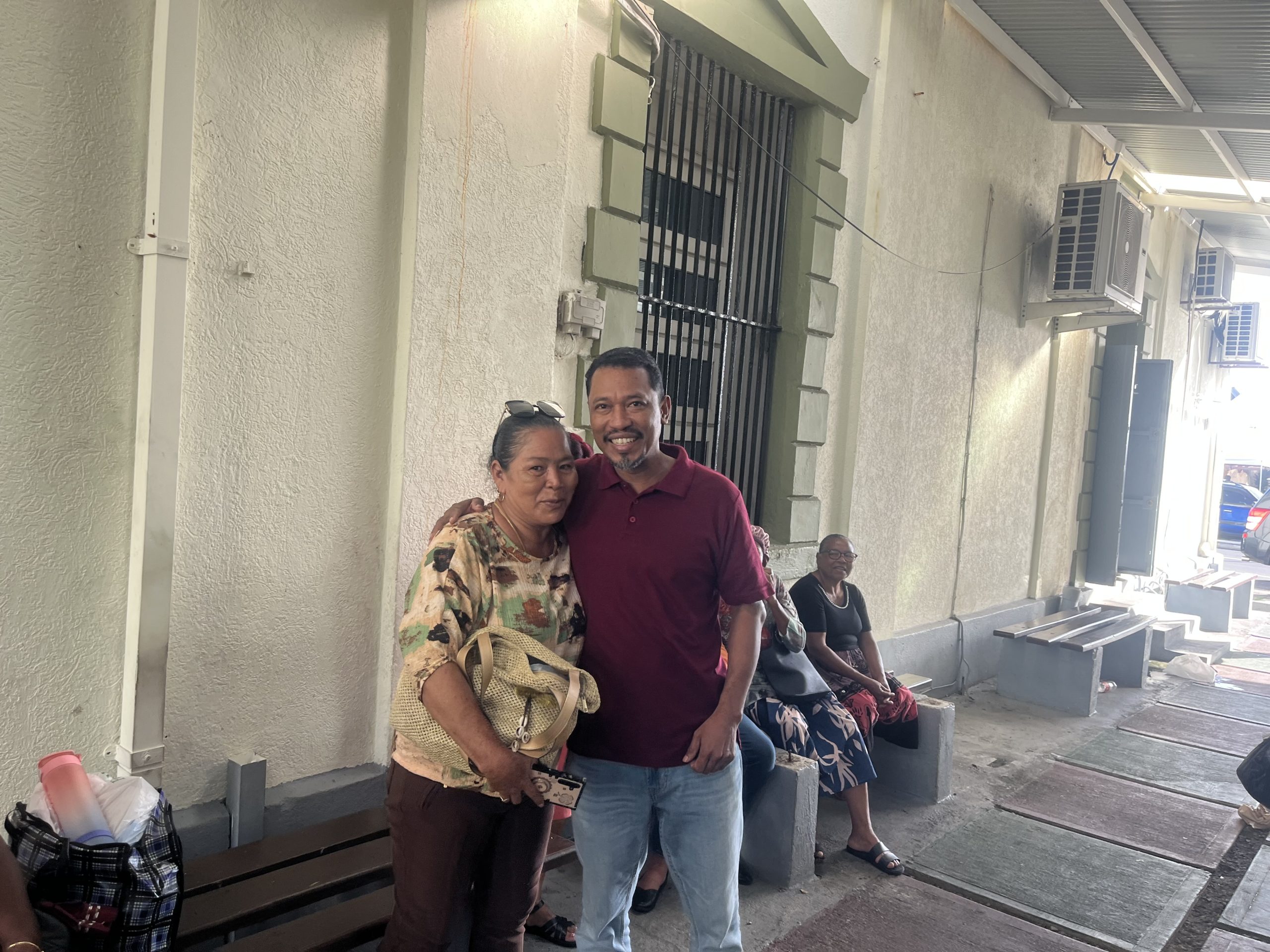 Dr. Thomas outside court