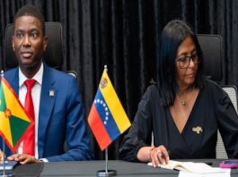 PM Mitchel with Venezuelan acting President-CMC Photo