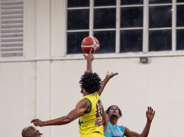 Basketball action