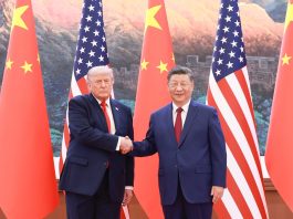 Chinese-President-Xi-Jinping-holds-talks-with-U.S.-President-Donald-Trump-who-is-on-a-state-visit-to-China
