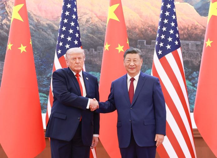 Chinese-President-Xi-Jinping-holds-talks-with-U.S.-President-Donald-Trump-who-is-on-a-state-visit-to-China
