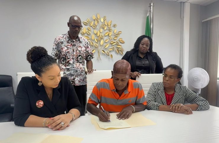 signing the documents
