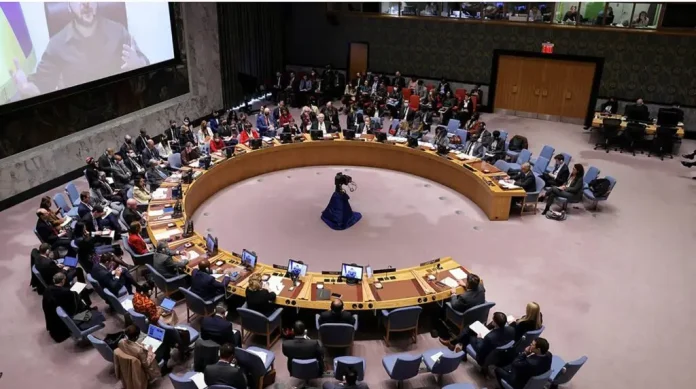 This file photo shows a sitting of the United Nations Security Council
