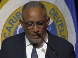 CARIBBEAN-FINANCE-ST. Vincent PM says regional countries face a challenging economic environment St. Vincent and the Grenadines Prime Minister Dr. Godwin Friday, addressing the 56th annual meeting of the board of governors of the Caribbean Development Bank (CDB) (CMC Photo)