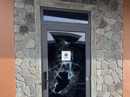 Damaged glass