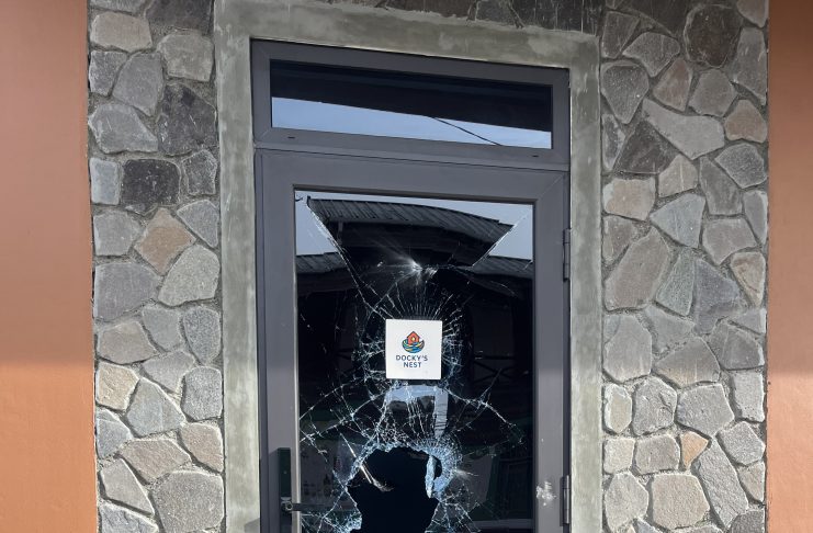 Damaged glass
