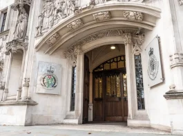 The entrance to the UK Supreme Court building, which houses the Judicial Committee of the Privy Council, in the heart of London’s Westminster district. The Judicial Committee on Wednesday heard the final appeal in a long-running legal battle to decriminalise same-sex intimacy in Trinidad and Tobago.