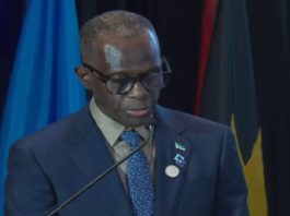 CARIBBEAN-POLITICS-CARICOM opens four days summit underscoring the need for unity St. Lucia’s Prime Minister and CARICOM chairman, Phillip J Pierre, addressing the opening ceremony of the 51st CARICOM summit (CMC PHoto)