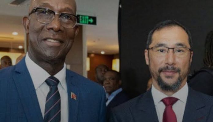 Former Trinidad PM Stuart Young and Keith Rowley