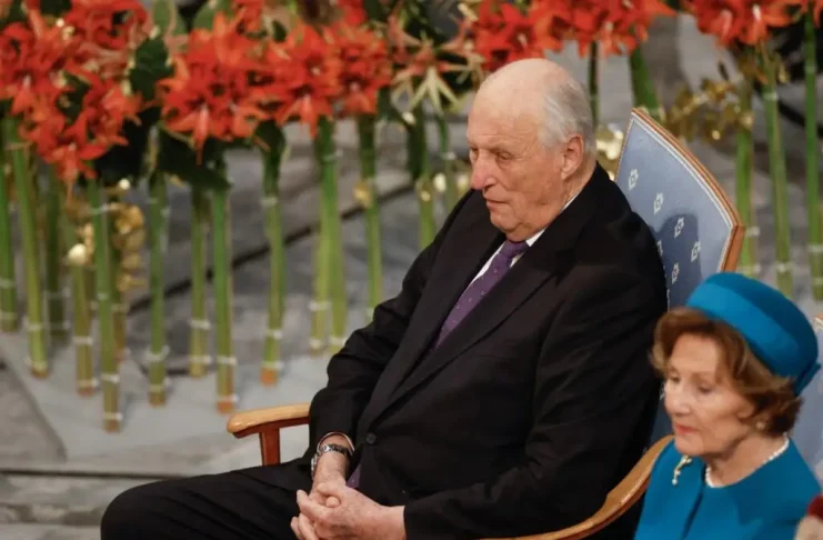 King Harald V of Norway and Queen Sonja of Norway have taken seat at Oslo City Hall to attend the awarding of the 2024 Nobel Peace Prize on December 10, 2024. (Photo: AFP)