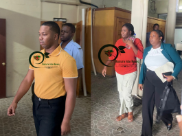 BREAKING NEWS-Police Officer and Civilian remanded Police Officer Stevens and Nyoka James being escorted to prison