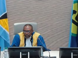 President of the Caribbean Court of Justice (CCJ) addressing the formal opening of the Court’s new law term in St. Lucia (CMC Photo)