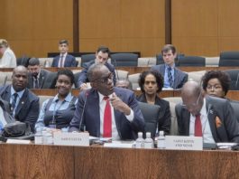 UNITED STATES-POLITICS-US announces more funding for the Caribbean t. Lucia’s Prime Minister and CARICOM chairman, Phillip J. Pierre, addressing the US-Caribbean Dialogue in Washington